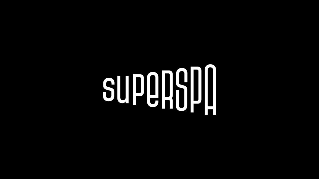 Le logo du meeting automobile Superspa développé par Braconnier