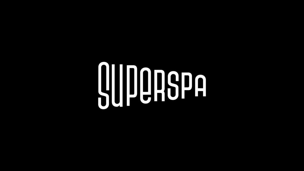 Le logo du meeting automobile Superspa développé par Braconnier